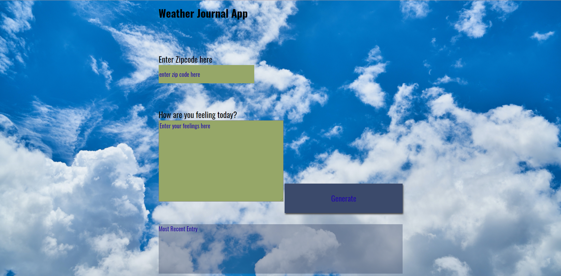 Weather-Journal-App!